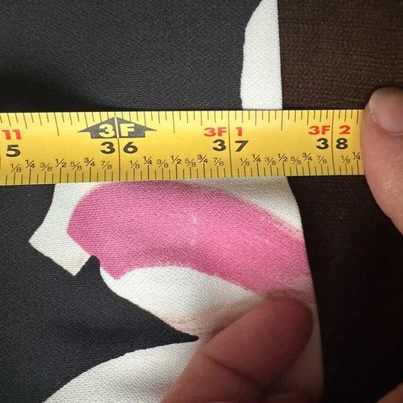 ANN TAYLOR FACTORY Black White Pink Floral Print Sleeveless Midi Dress Sz 8 - Picture 14 of 15